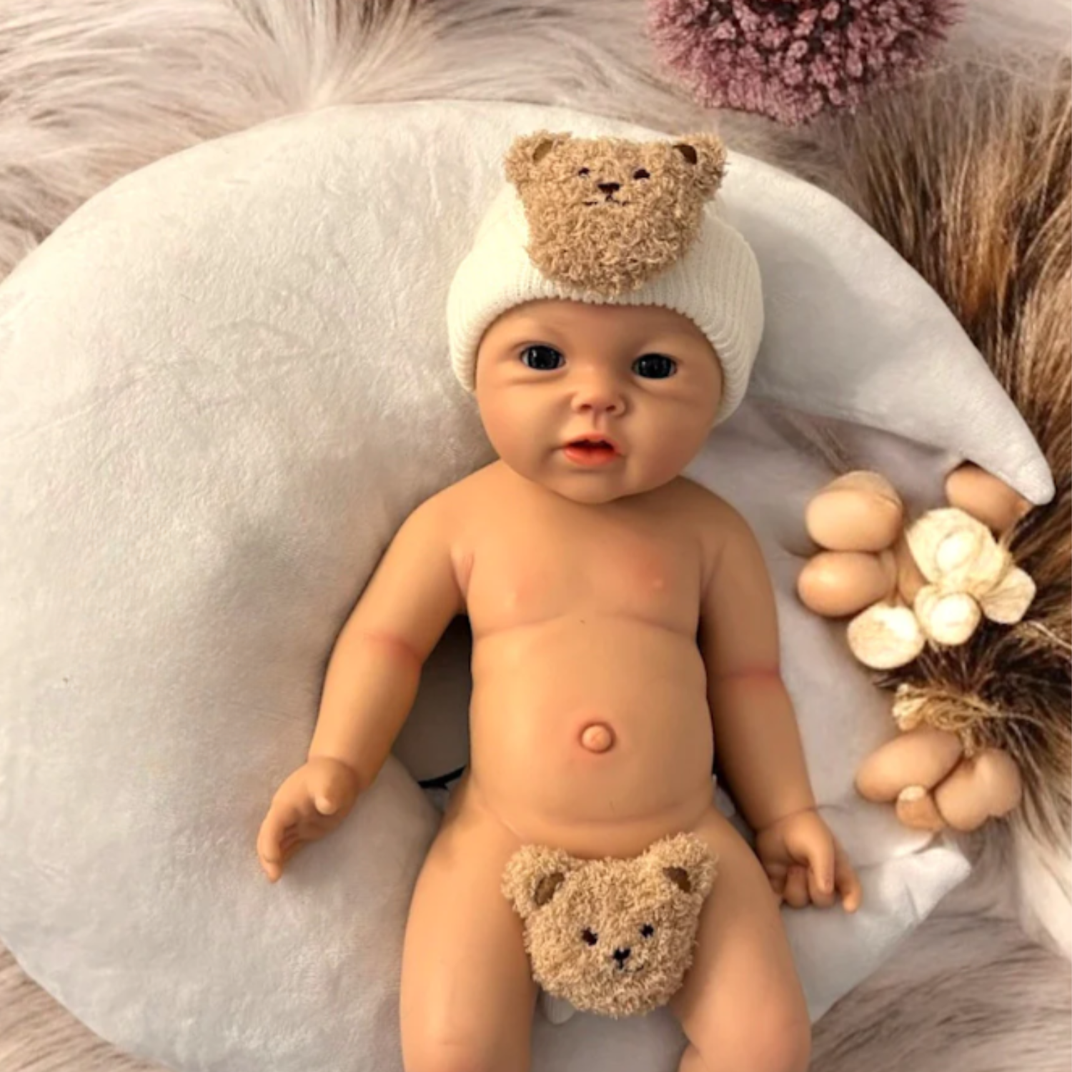 Muñeca Reborn de silicona Leslie Baby de 47 cm y 2,8 kg.