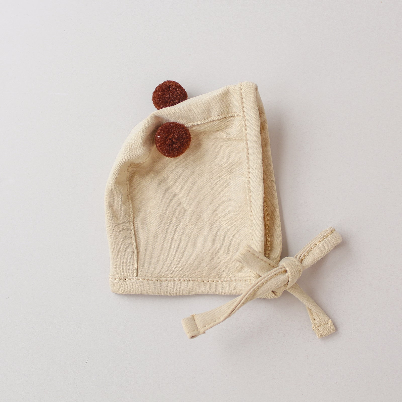 Conjunto de pijama con capucha marrón - Para bebés reborn de 36 a 48 cm