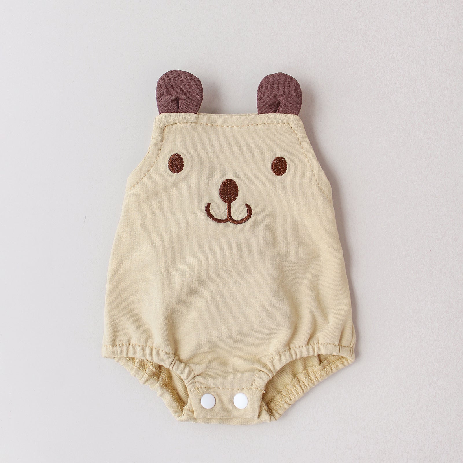 Conjunto de pijama con capucha marrón - Para bebés reborn de 36 a 48 cm