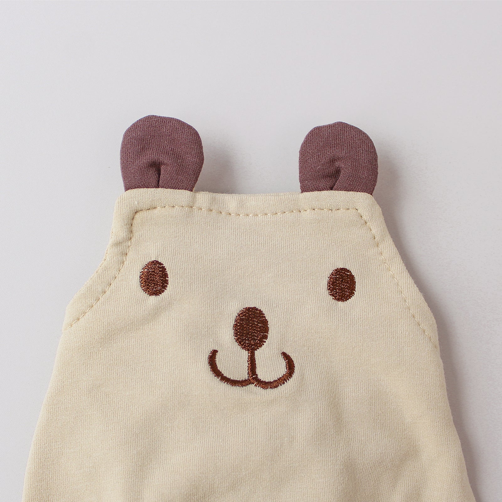 Conjunto de pijama con capucha marrón - Para bebés reborn de 36 a 48 cm