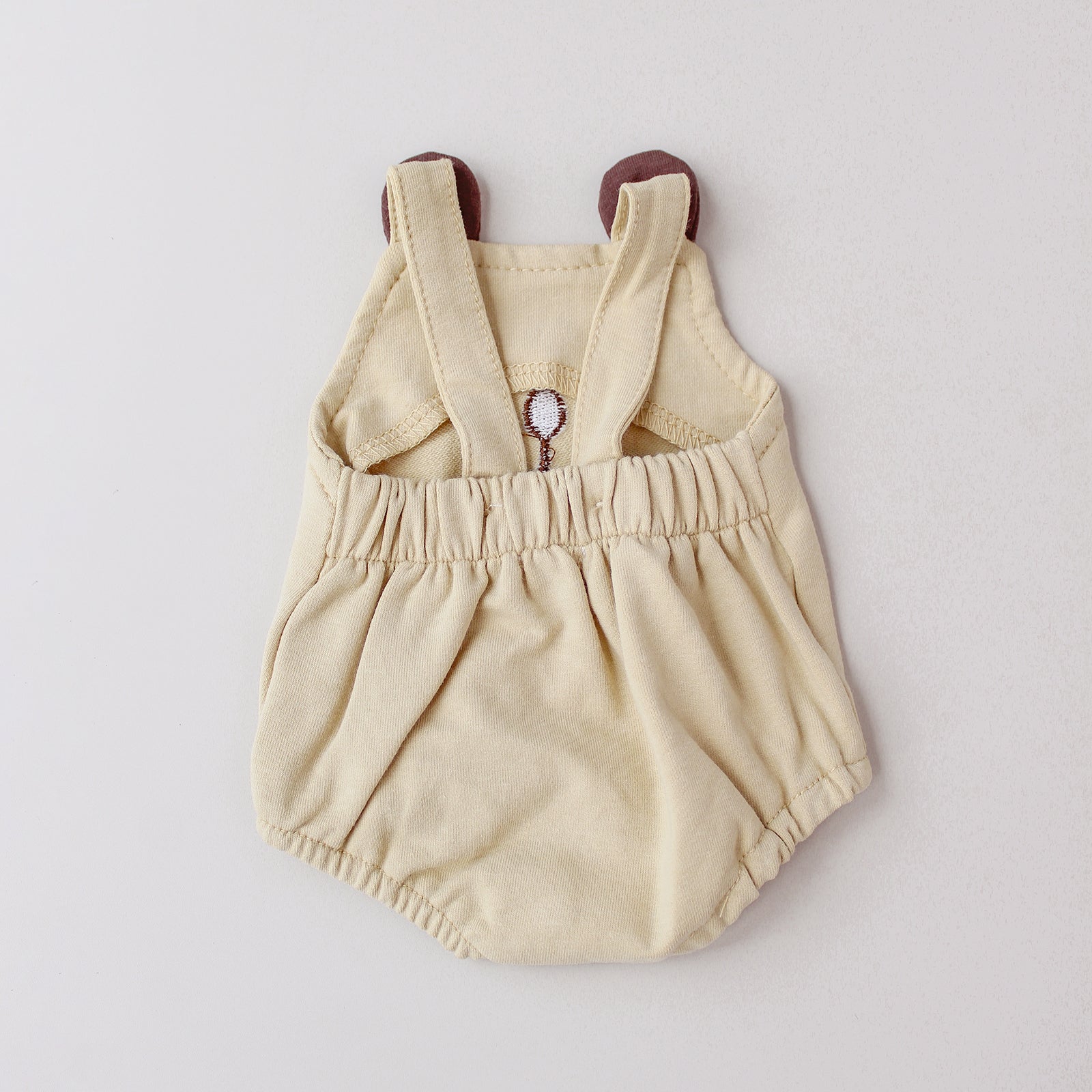 Conjunto de pijama con capucha marrón - Para bebés reborn de 36 a 48 cm