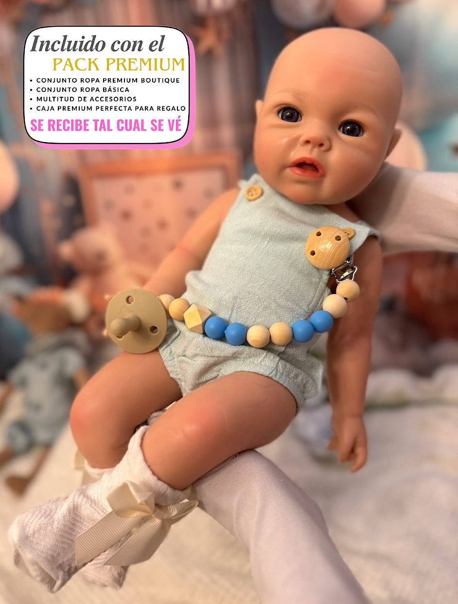 Muñeca Reborn de silicona Leslie Baby de 47 cm y 2,8 kg.