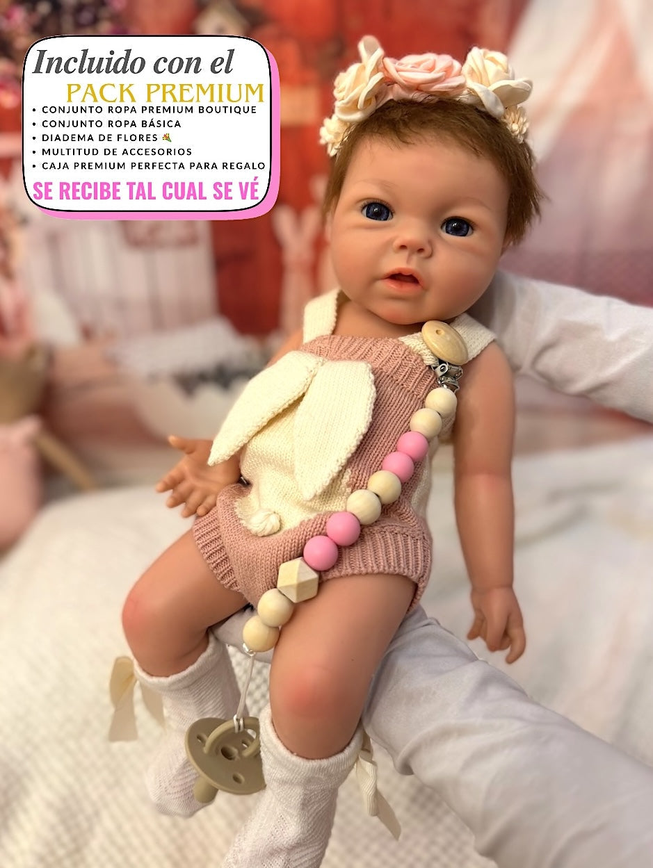 Muñeca Reborn de silicona Leslie Baby Doll 47cm / 2.8kg