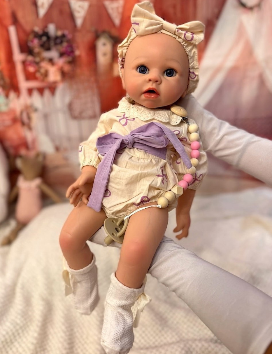 Conjunto de piel suave con celda de presión y diadema suelta - Para bebés reborn de 44 a 52 cm 