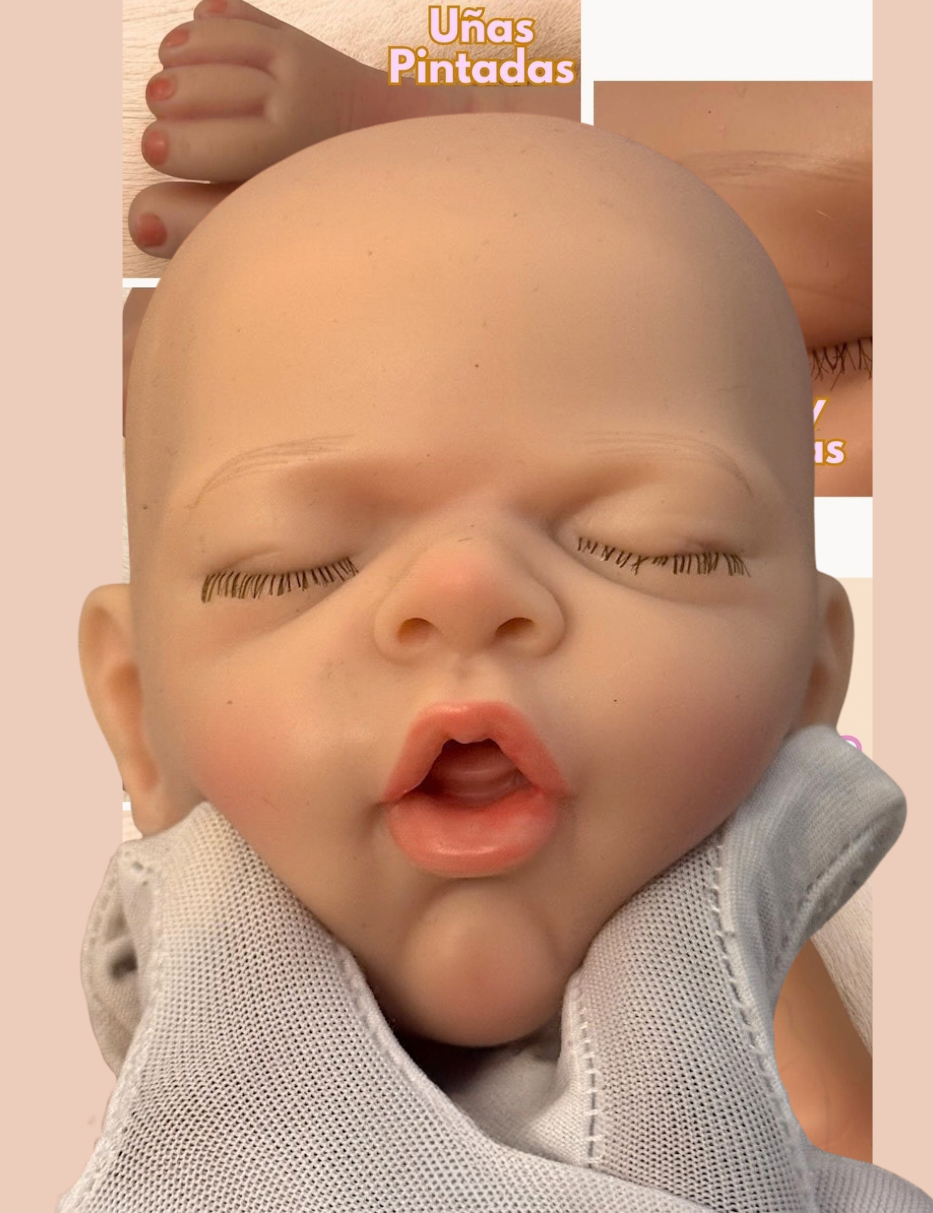 Leo Niño Muñeco Reborn Silicona 33cm/1.2kg + Pack Premium 