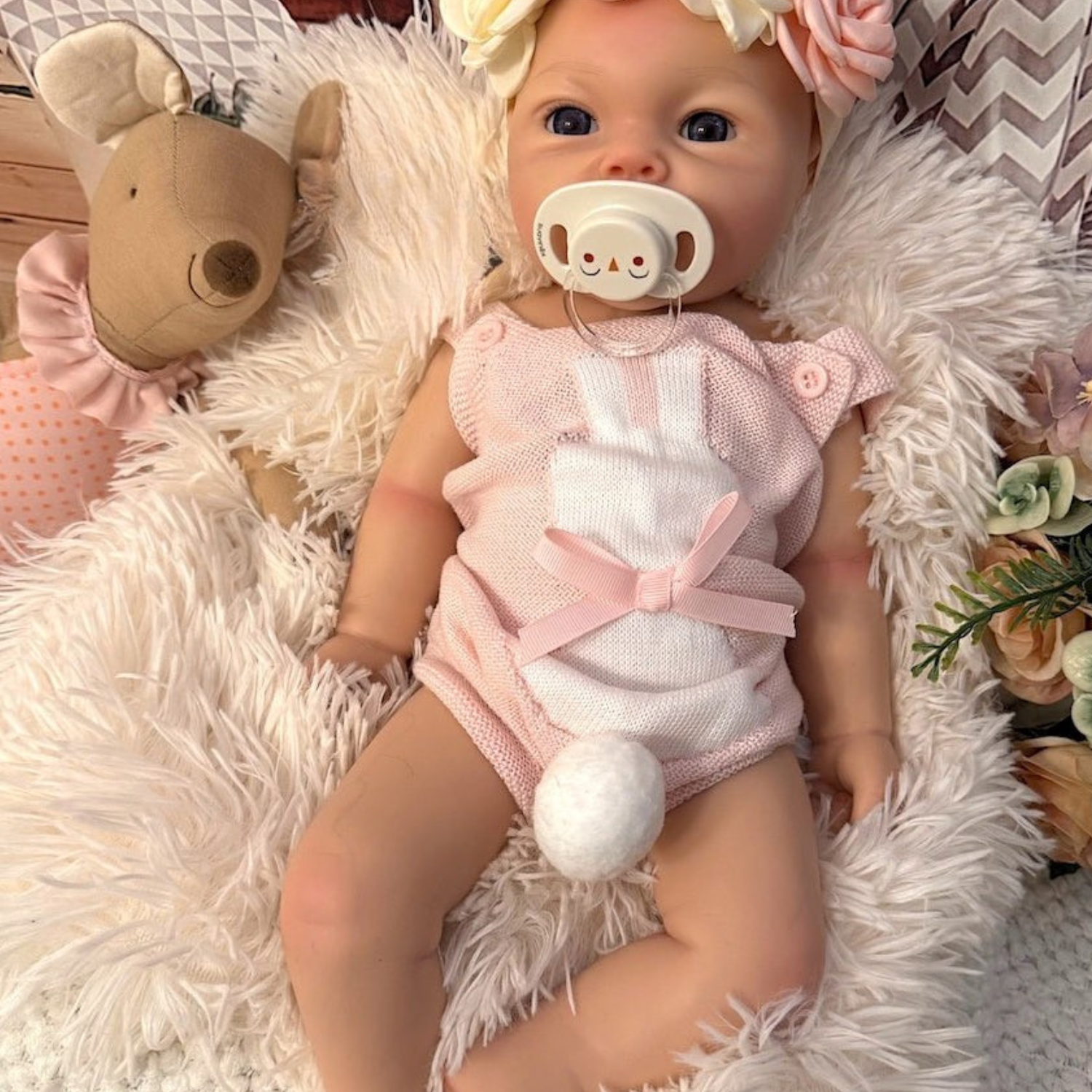 Taza de silicona Leslie Baby Reborn de 47 cm y 2,8 kg