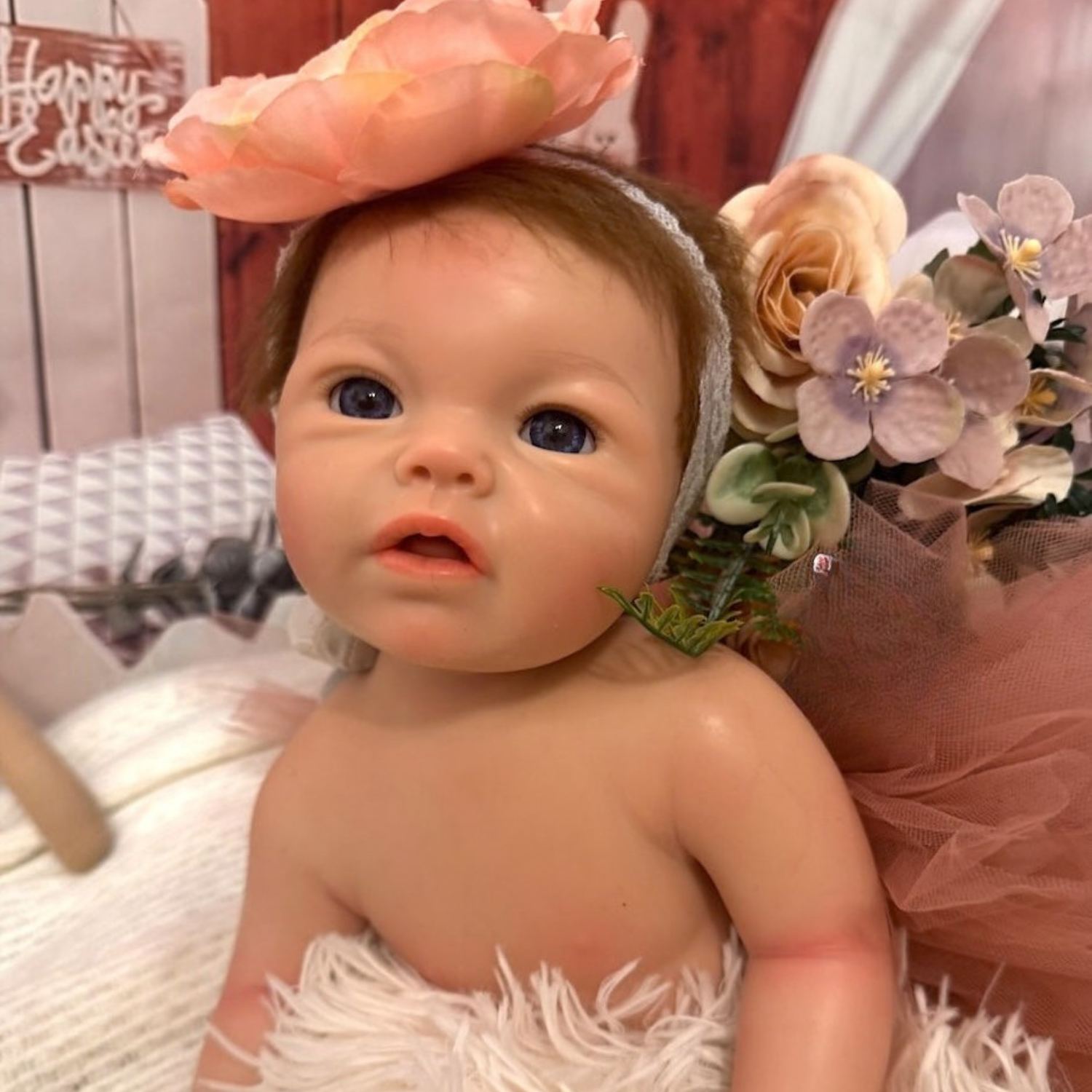 Muñeca Reborn de silicona Leslie Baby Doll 47cm / 2.8kg