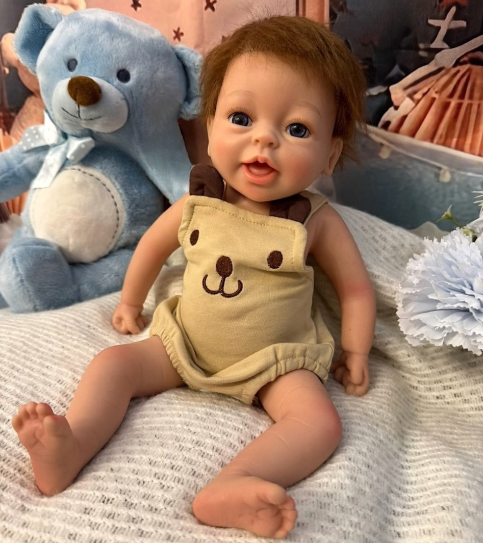 Reborn Silicona Muñeco Pelo Buba Niño 36cm/1.6kg + Pack Premium