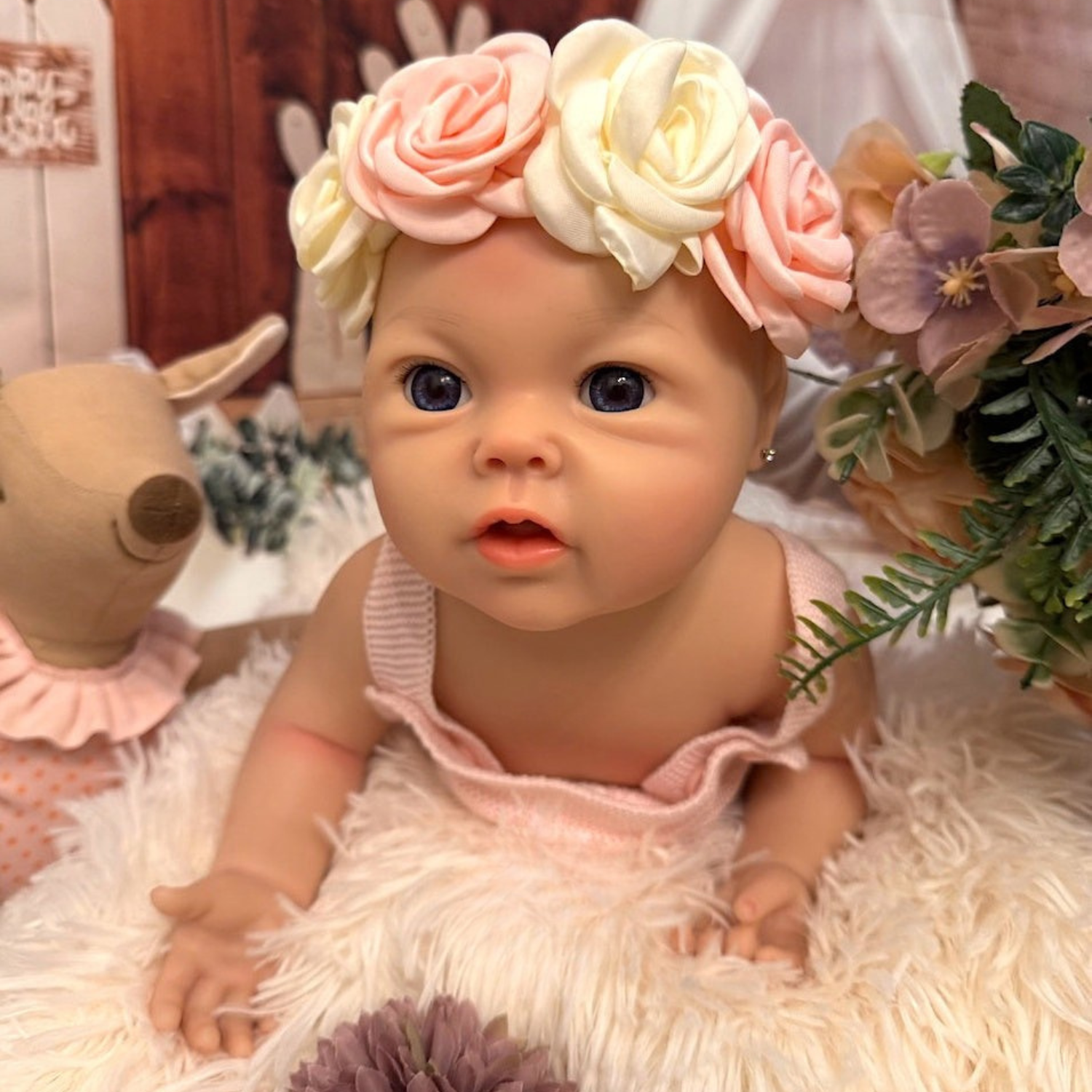 Taza de silicona Leslie Baby Reborn de 47 cm y 2,8 kg