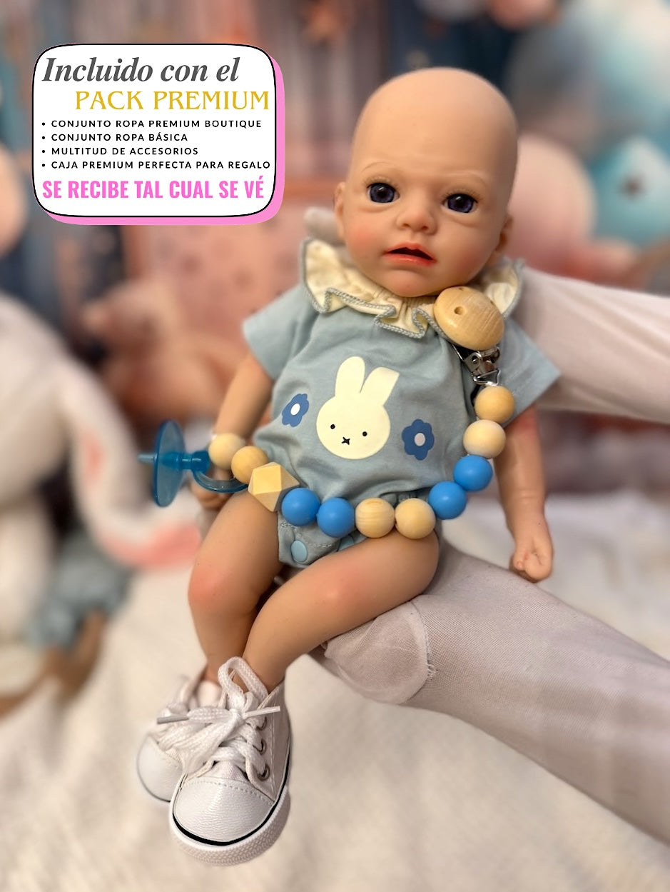 Juguete Reborn Silicona Ariel Niño Hiperrealista 33cm/1.2kg