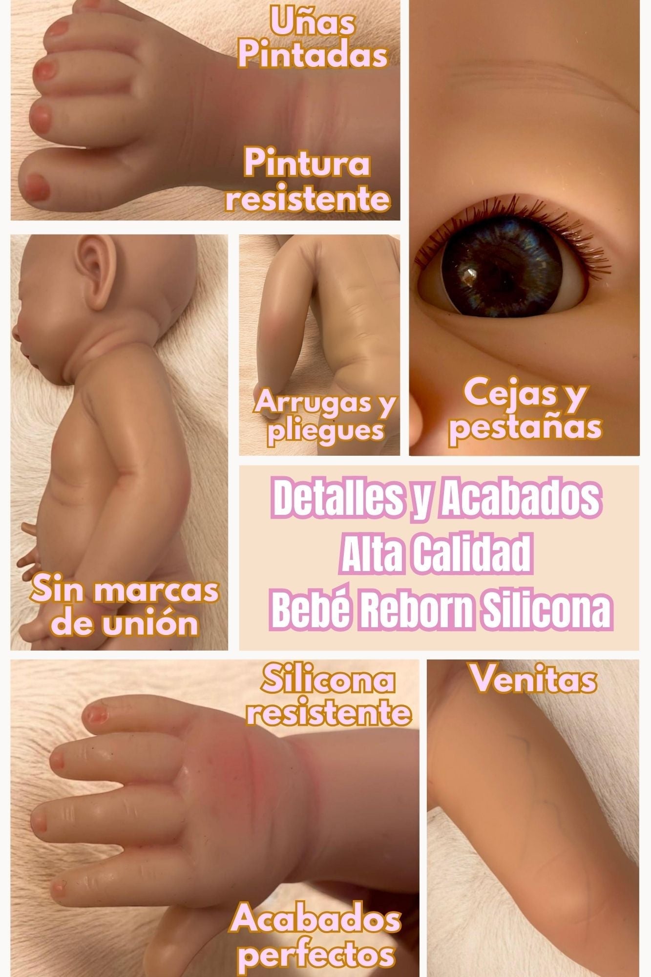 Muñeca reborn silicona de Leslie Niño 47cm / 2.8kg